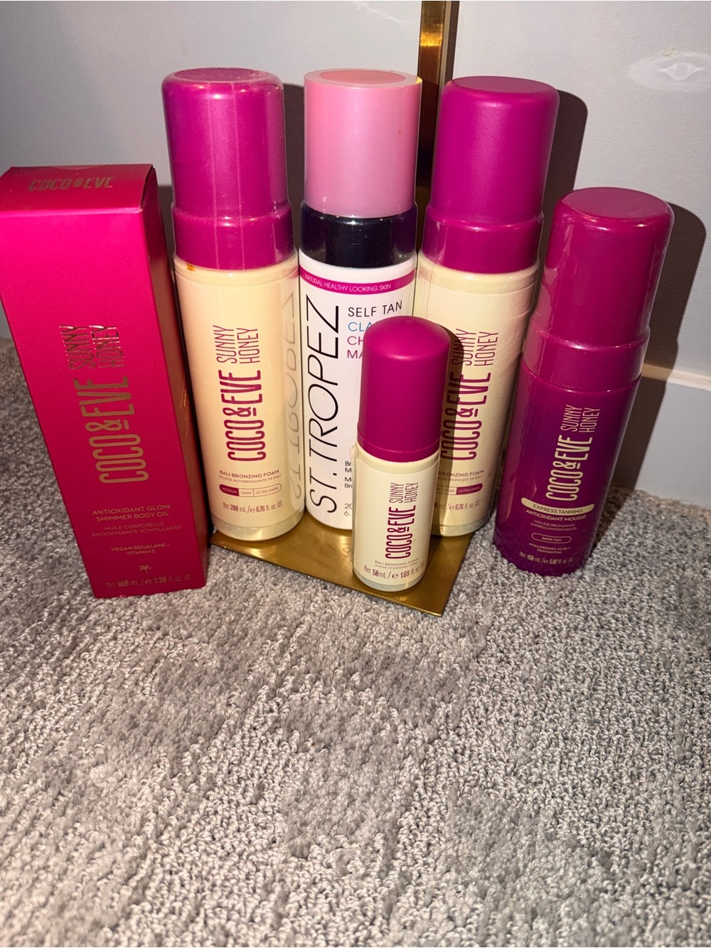 Coco & Eve Self Tanner all NEW unopened spray and foam tanner. 6 bottles.
